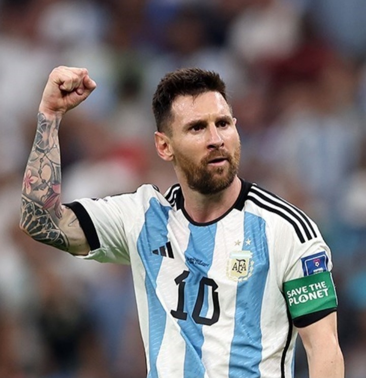 Lionel Messi com a seleção argentina na Copa do Mundo