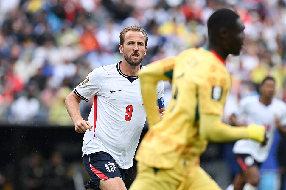 Harry Kane com a camisa da Inglaterra na Copa do Mundo 2026